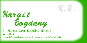 margit bogdany business card